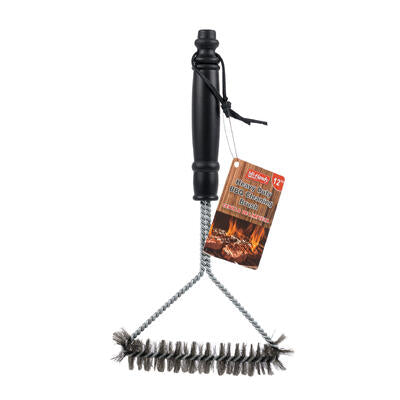 bbq grill brush 12 3sided s.s. -- 36 per case