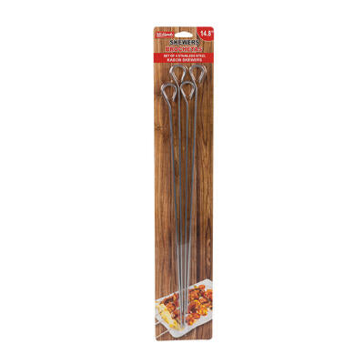 bbq skewers 14.8 4pk stainless -- 36 per case