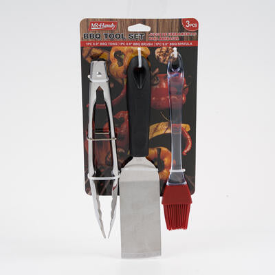 bbq tool set 3pc red black sta -- 12 per case