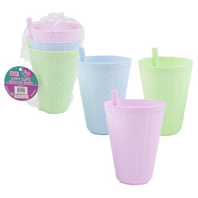 sippy cup set 3pc 12.6oz 375ml -- 48 per case