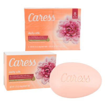 soap 3.75oz 8pk caress silk f -- 4 per case