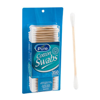 cotton swab 350pc wooden stick -- 36 per case