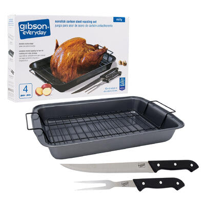 roaster pan set 4pc rect cs bl -- 4 per case