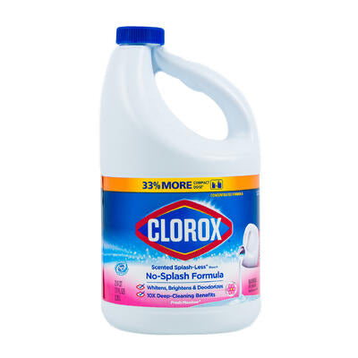 clorox splash- less scented bleach- 77oz -- 6 per case