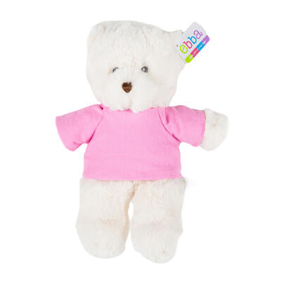 plush 11 t-shirt bear cream -- 24 per case