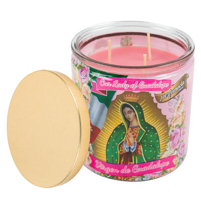 candle 14oz our lady of guada -- 6 per case