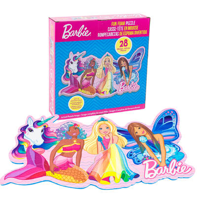 foam floor puzzle 28pc barbie -- 6 per case