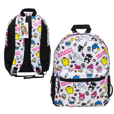backpack 16 aop wht hello kitt -- 12 per case