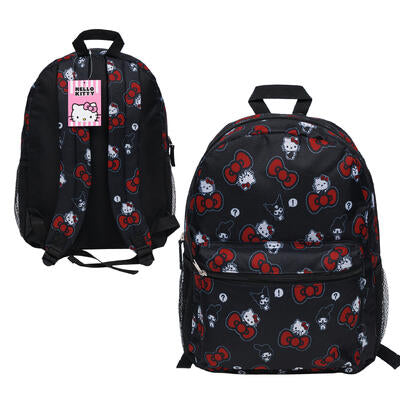 backpack 16 aop blk hello kitt -- 12 per case