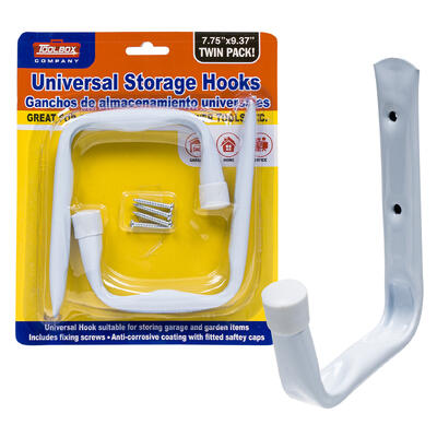 storage hook 2pc19mm w nails u -- 48 per case
