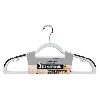 hangers 5pk 18 plstc non-slip -- 12 per case