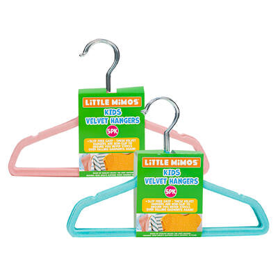 hangers 5pk 12 kids velvet 2as -- 12 per case