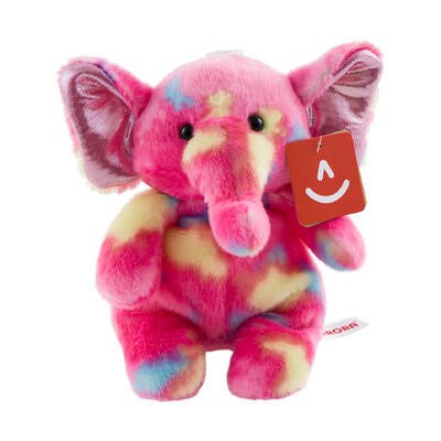 plush 8 raspberry elephant -- 24 per case