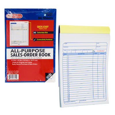 sales order book 50sets 8.2 w -- 48 per case