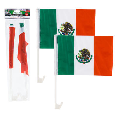 car flag 2pc 8 x11 mexico -- 36 per case