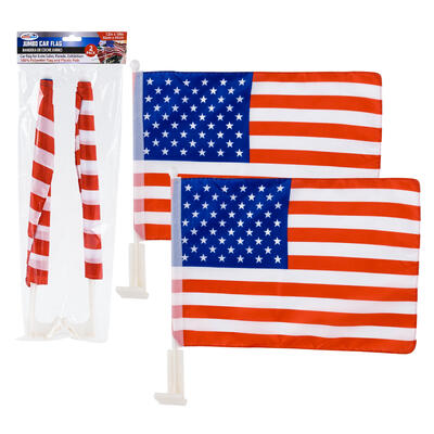 car flag 2pc 12 x18 usa -- 36 per case