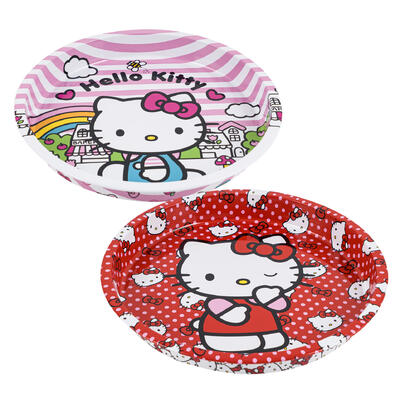 serving tray 12.25 d rnd hello -- 12 per case