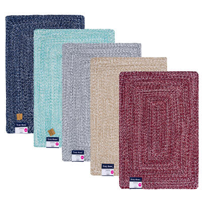 bath mat 27 x42 cotton braided -- 8 per case