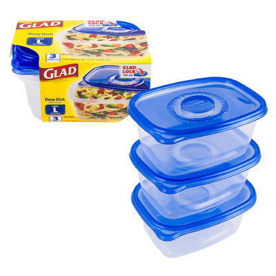 food container set 3pk lrg 64o -- 6 per case