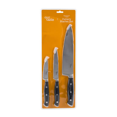cutlery set 3pcabs black handl -- 6 per case