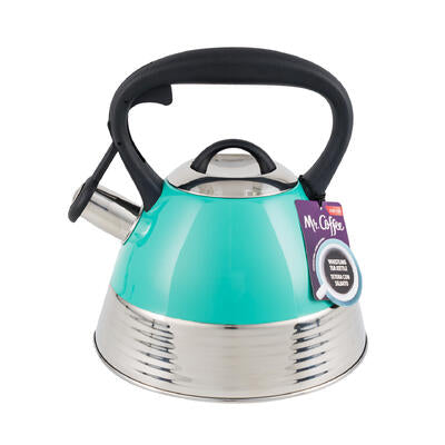 tea kettle 2.5qt s.s. teal nyl -- 4 per case