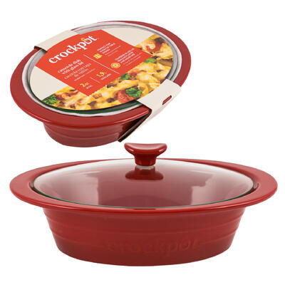 casserole 2qt oval w glass lid -- 2 per case