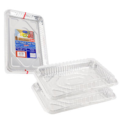 cake pan 2pk rect w lid foil -- 24 per case