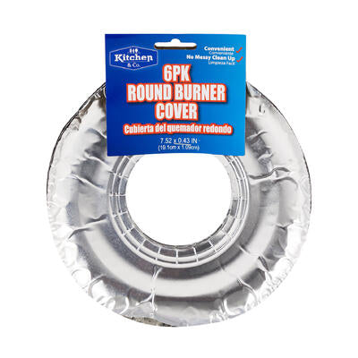 burner liner 6pk round foil -- 48 per case