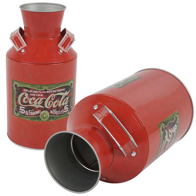 coca cola 8in tin can -- 12 per case