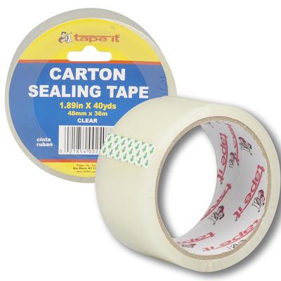 clear carton sealing tape -- 36 per case