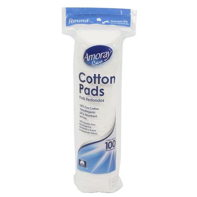 100ct amoray cosmetic cotton pads -- 48 per case