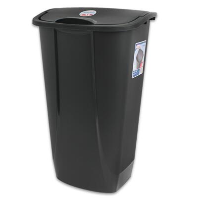 sterilite black lift top 11-gal wastebasket -- 6 per case