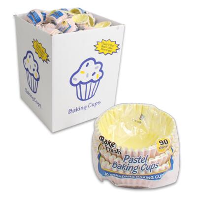 pastel baking cup 90-pack display -- 144 per case