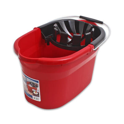 sterilite mop bucket- red w black- 17.5qt -- 4 per case