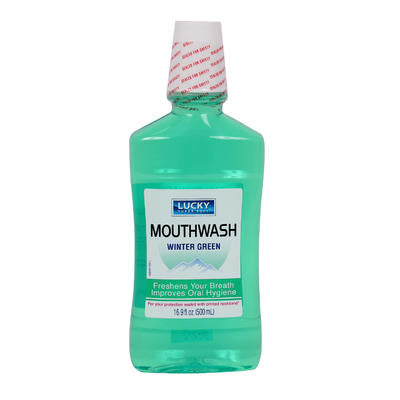 lucky super soft mouthwash - winter green -- 12 per case