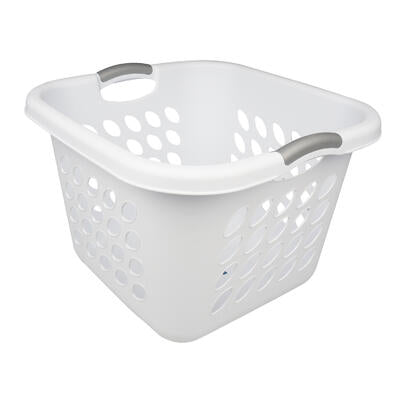 sterilite laundry basket - white 1.5 bu. -- 6 per case