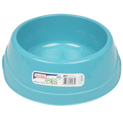 sterilite round pet dish- large- turquoise -- 6 per case