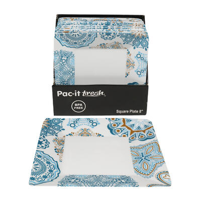 square melamine plate- 8oz -- 24 per case