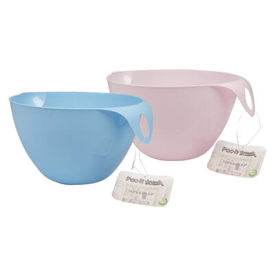11 plastic salad bowl with handle -- 48 per case