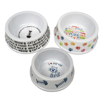 pet bowl- 5.90- 3 assortments -- 48 per case