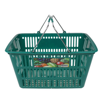 basket with metal handles- yellow -- 20 per case
