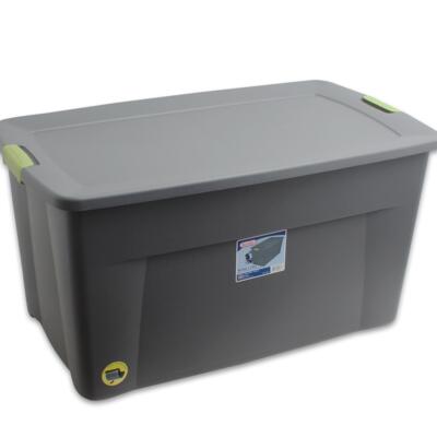 sterilite 45-gal latch tote with wheels -- 4 per case