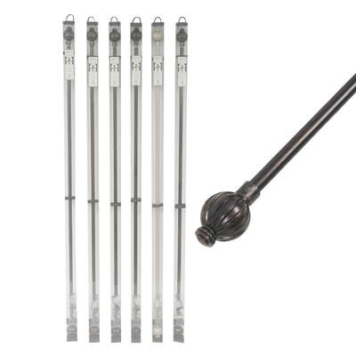 elegant home collection draper rod set- 84 -120 -- 12 per case