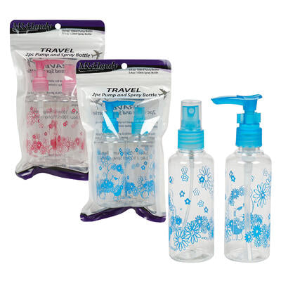 2 piece pump and spray bottle set- 2 assortments -- 48 per case