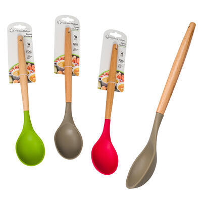 silicon spoon- 3 assorted colors -- 48 per case