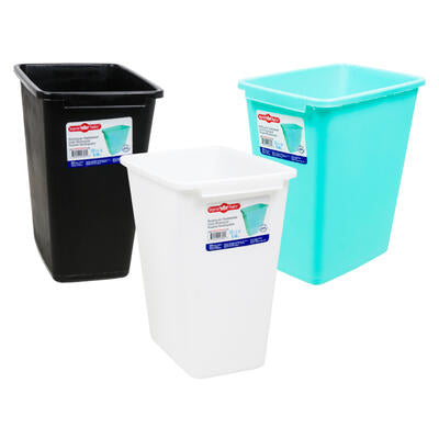 imperial plastic rectangle wastebasket - 3 asst. -- 24 per case