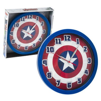 captain america wall clock- 10 -- 6 per case