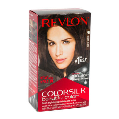 revlon colorsilk hair color- brown black -- 12 per case