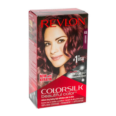 revlon colorsilk hair color- burgundy- 48 -- 12 per case