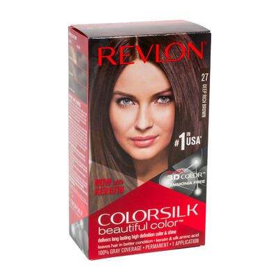 revlon colorsilk hair color- deep rich brown- 27 -- 12 per case